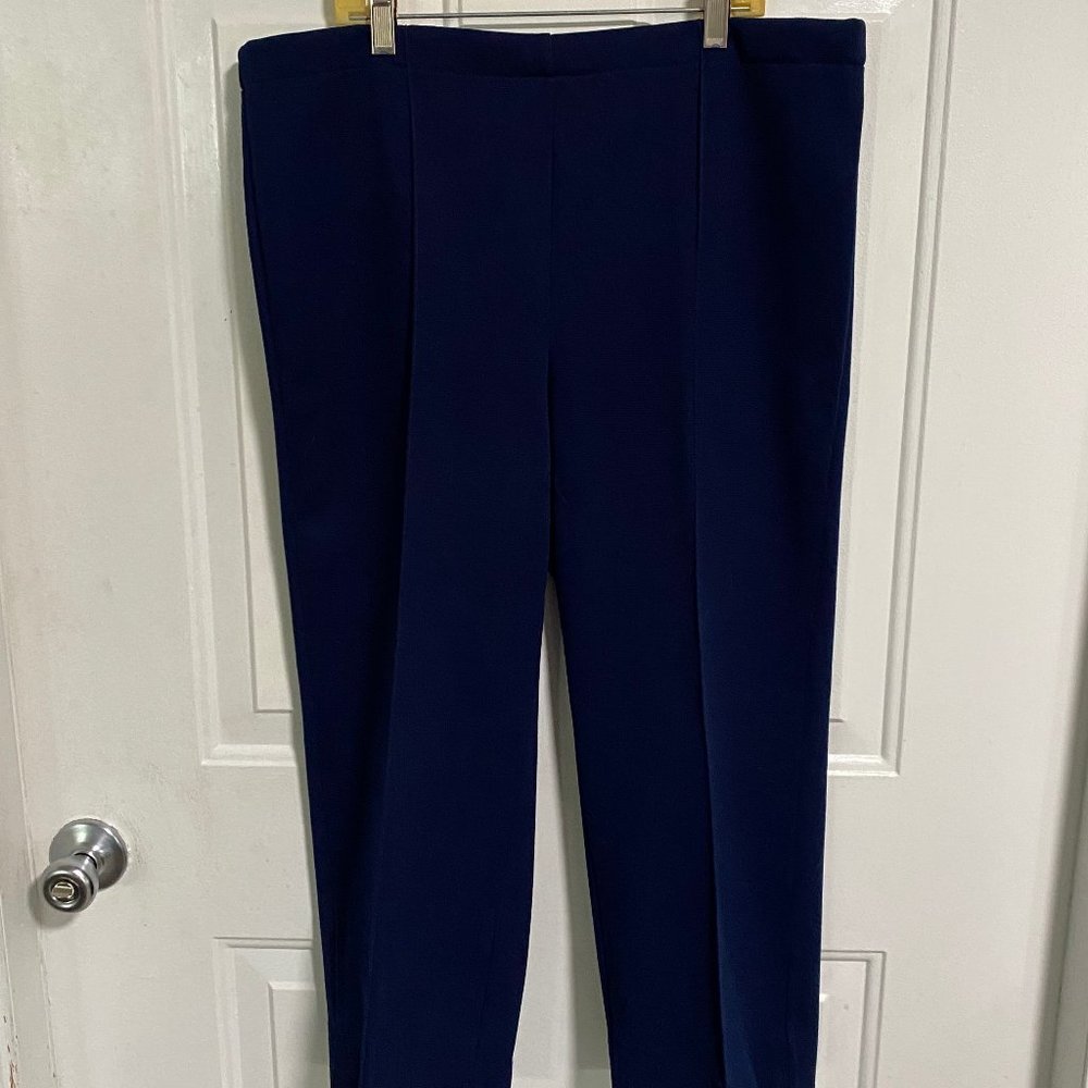 Vintage Sears Women's Navy Pants Size 18 Made in USA Polyester Perma Press